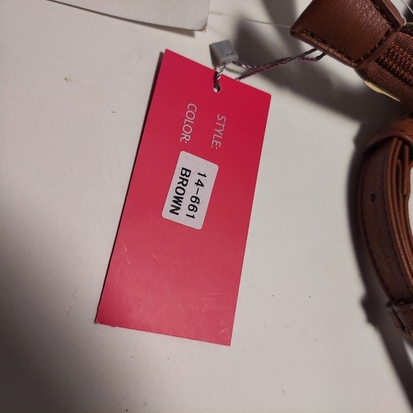 NWT VIETA Fringed Rhinestone Crossbody Purse Brown Faux Leather Back Pocket - Picture 7 of 15